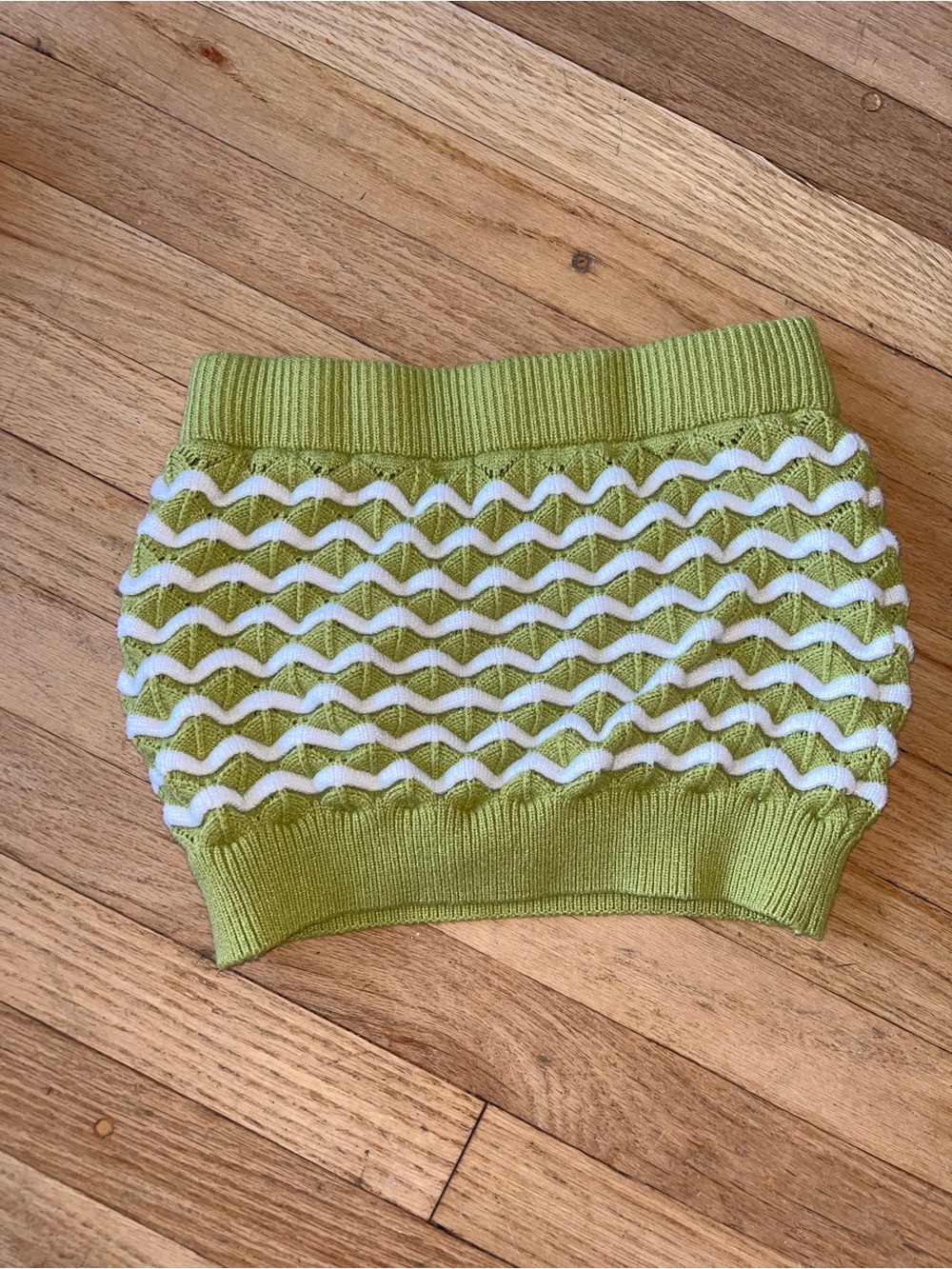 Green Knit Tube Top